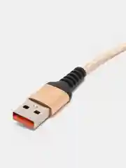 Золотой кабель USB- 8-pin GFPoWeR 02L, 1 м, 2.4A, нейлон (Lightning)