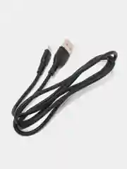 Кабель USB на Lightning "GFPower 06L", 1 метр, 2.4A, чёрный ПВХ, Apple iPhone 8-pin