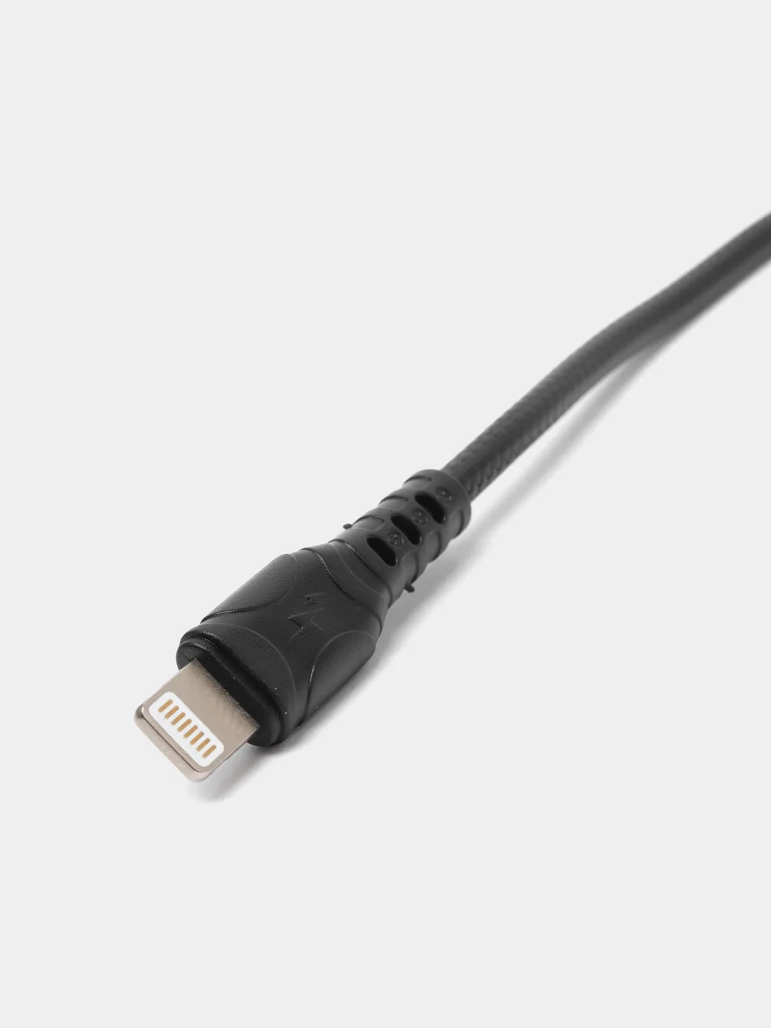 Кабель USB на Lightning "GFPower 06L", 1 метр, 2.4A, чёрный ПВХ, Apple iPhone 8-pin