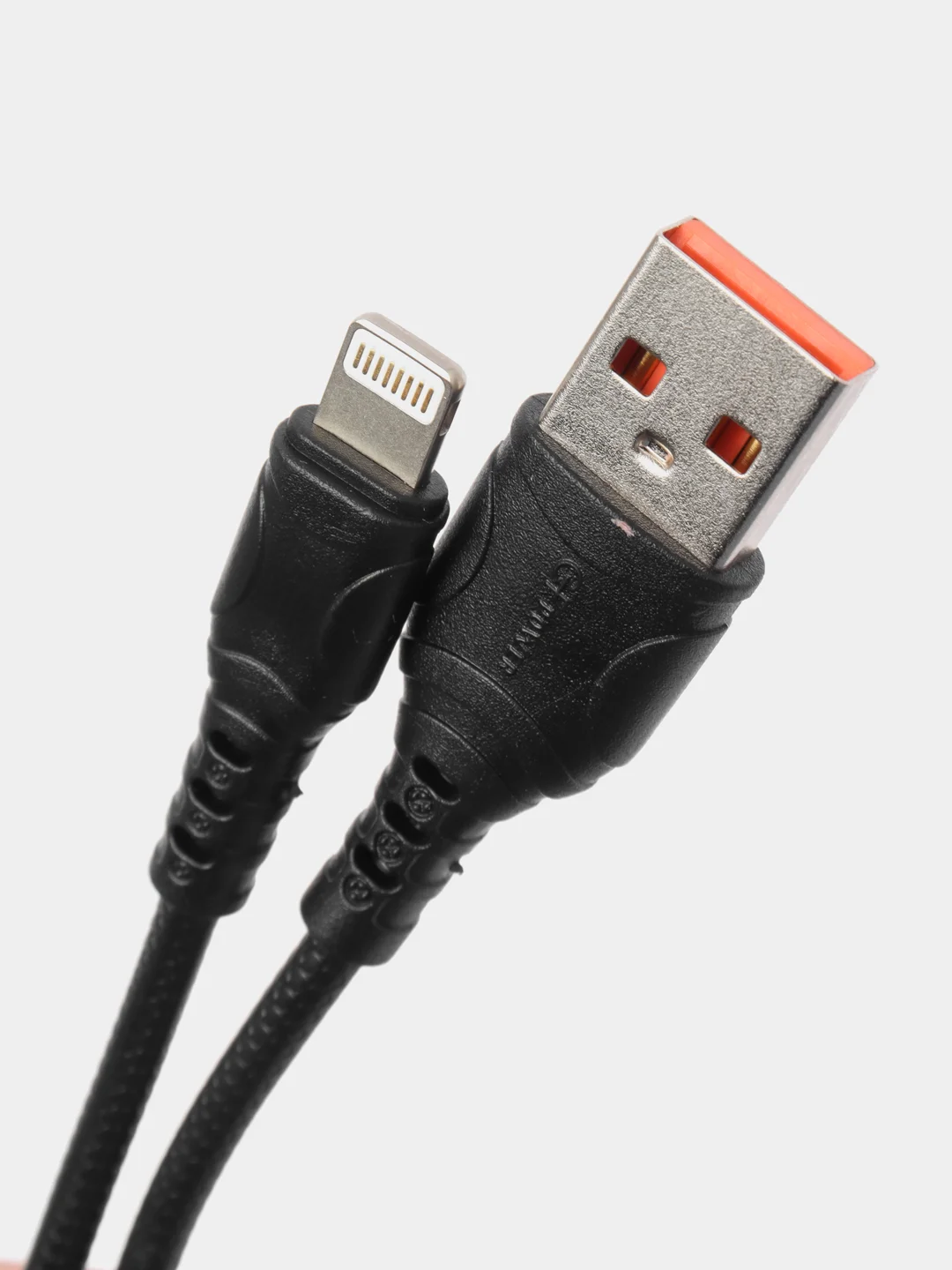 Кабель USB на Lightning "GFPower 06L", 1 метр, 2.4A, чёрный ПВХ, Apple iPhone 8-pin