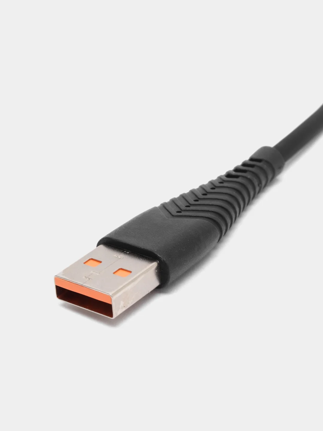 Черный кабель USB на Lightning "GFPower 19L", 1 метр, 2.4A, силикон, iPhone 8-pin