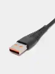 Черный кабель USB на Lightning "GFPower 19L", 1 метр, 2.4A, силикон, iPhone 8-pin
