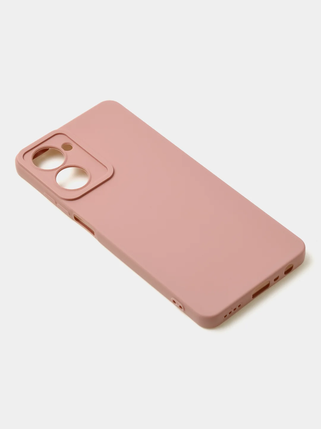 Пудровый чехол для Realme 10 (4G) матовый, с дополнительной защитой камеры