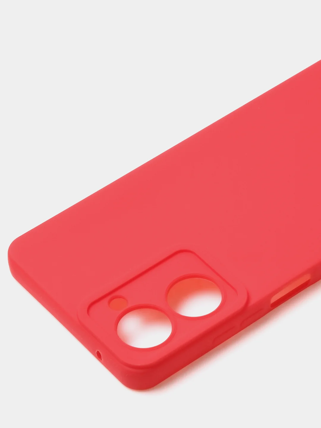 Красный чехол для Realme 10 (4G) матовый, с дополнительной защитой камеры