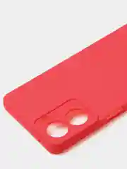Красный чехол для Realme 10 (4G) матовый, с дополнительной защитой камеры