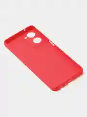 Красный чехол для Realme 10 (4G) матовый, с дополнительной защитой камеры