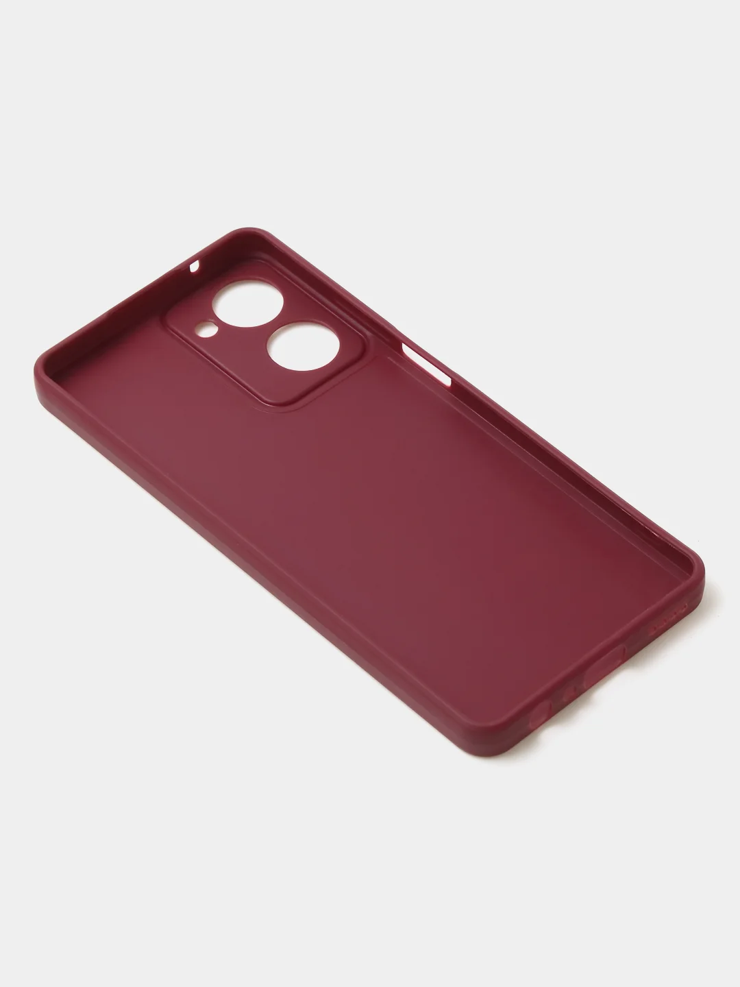 Бордовый чехол для Realme 10 (4G) матовый, с дополнительной защитой камеры