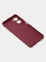 Бордовый чехол для Realme 10 (4G) матовый, с дополнительной защитой камеры