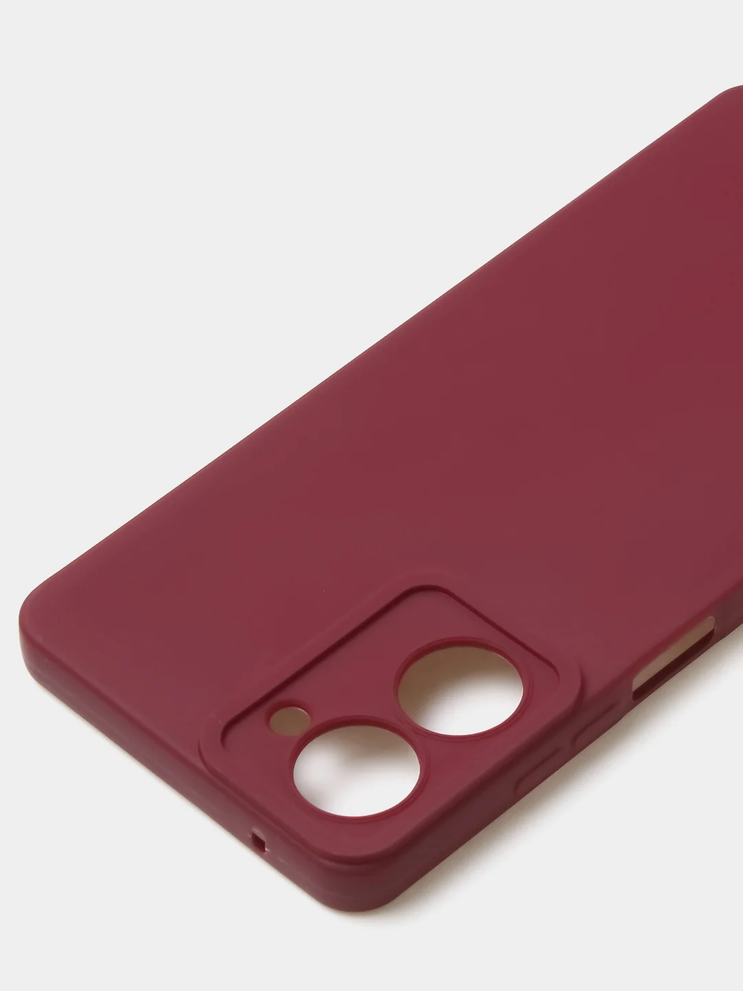 Бордовый чехол для Realme 10 (4G) матовый, с дополнительной защитой камеры