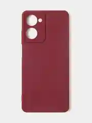 Бордовый чехол для Realme 10 (4G) матовый, с дополнительной защитой камеры