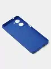 Синий чехол для Realme 10 (4G) матовый, с дополнительной защитой камеры