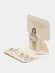 Кораллово-розовый открытка с дополнительным элементом