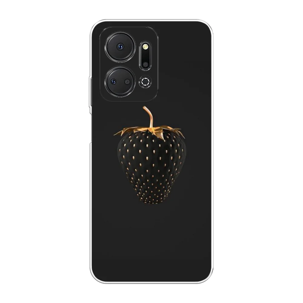Разноцветный силиконовый чехол на Honor X7A / Хонор X7A прозрачный, с рисунком, защита камеры