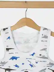 Белый комплект нижнего белья для мальчиков, майка и трусы