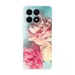 Конфетный силиконовый чехол на Honor X8A / Хонор X8A прозрачный, с рисунком, защита камеры
