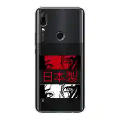Алый чехол на Huawei P Smart Z/Honor 9X / Хонор 9Х прозрачный, с рисунком, защита камеры