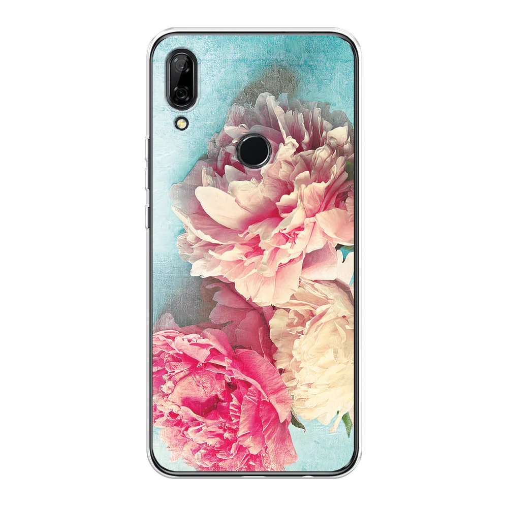 Конфетный чехол на Huawei P Smart Z/Honor 9X / Хонор 9Х прозрачный, с рисунком, защита камеры