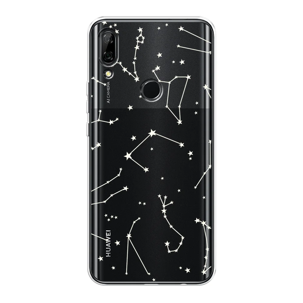 Прозрачный чехол на Huawei P Smart Z/Honor 9X / Хонор 9Х прозрачный, с рисунком, защита камеры