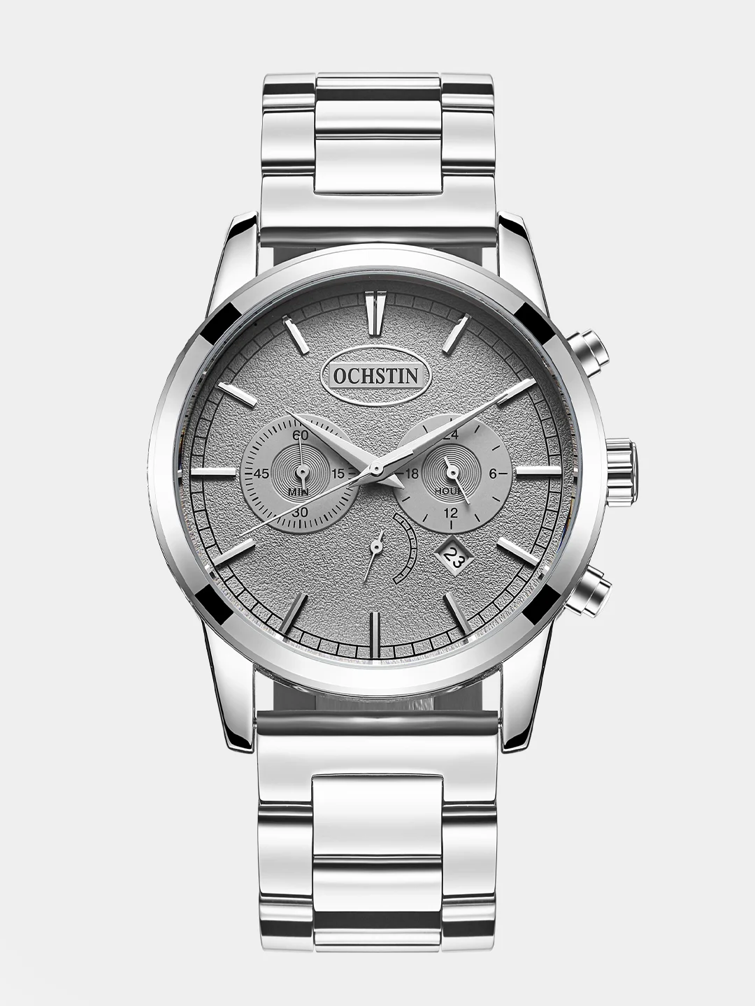 Серый мужские наручные часы Ochstin 6067D с хронографом в подарочной упаковке