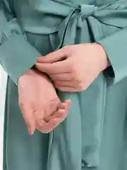 Мятный платье женское с длинным рукавом