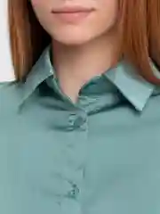 Мятный платье женское с длинным рукавом