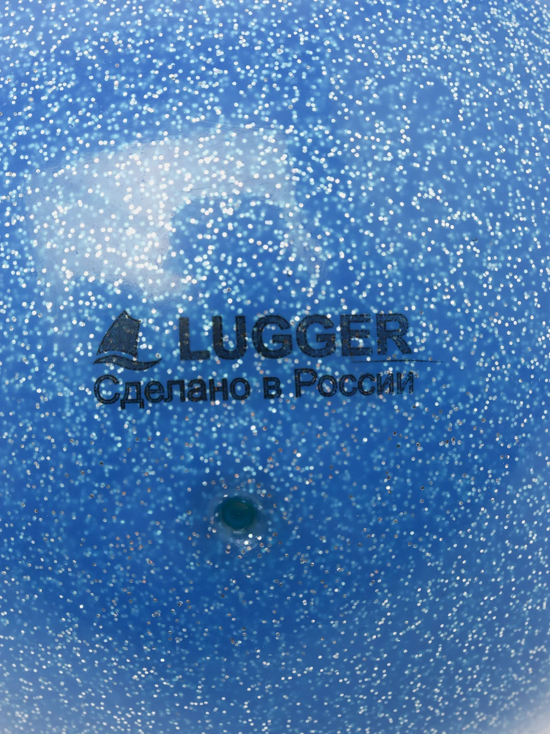 Синий мяч для художественной гимнастики 15 см диаметр с блестками,Lugger