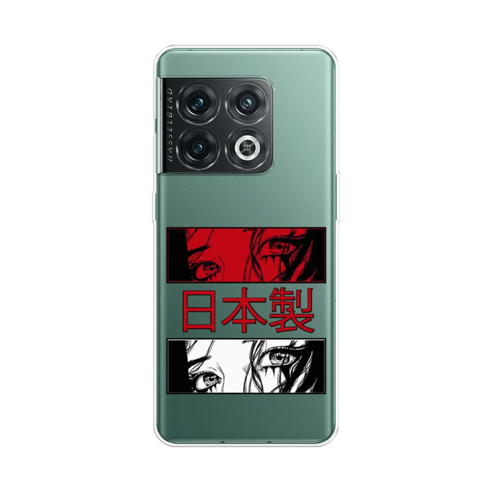 Алый силиконовый чехол на OnePlus 10 Pro 5G / Ван Плас 10 Про 5G с рисунком, защита камеры