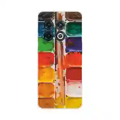 Бордовый силиконовый чехол на OnePlus 10 Pro 5G / Ван Плас 10 Про 5G с рисунком, защита камеры