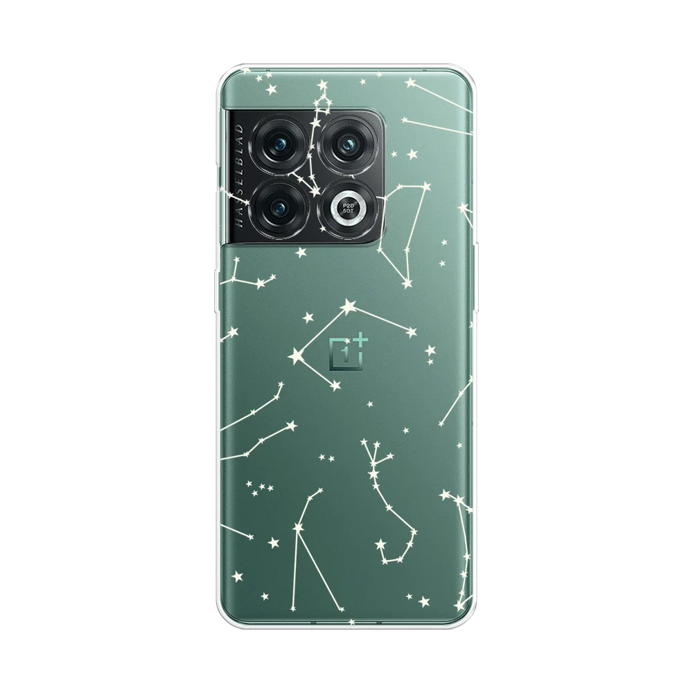 Прозрачный силиконовый чехол на OnePlus 10 Pro 5G / Ван Плас 10 Про 5G с рисунком, защита камеры