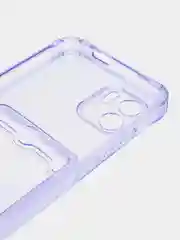 Фиолетовый силиконовый чехол Xiaomi Redmi A1, (Сяоми Редми А1), с карманом, прозрачный