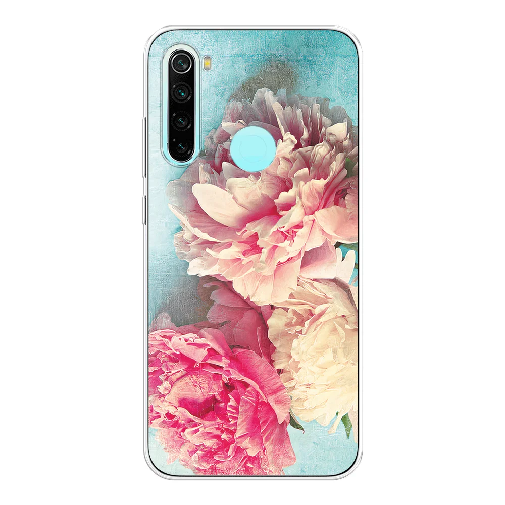 Конфетный силиконовый чехол на Xiaomi Redmi Note 8 / Сяоми Редми Нот 8 с рисунком, защита камеры