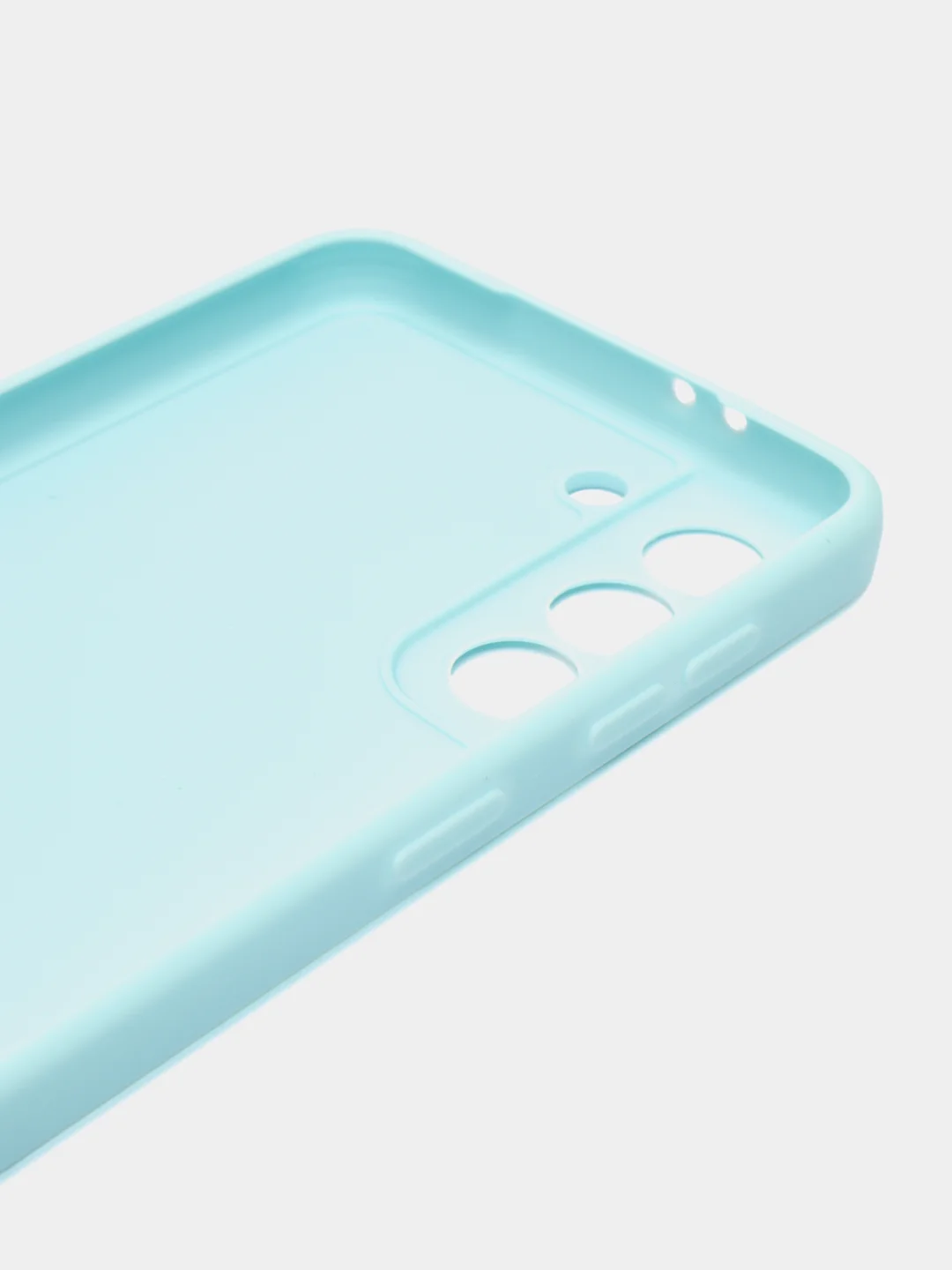 Голубой чехол Samsung Galaxy S21, Самсунг Галакси С21 прозрачный силиконовый