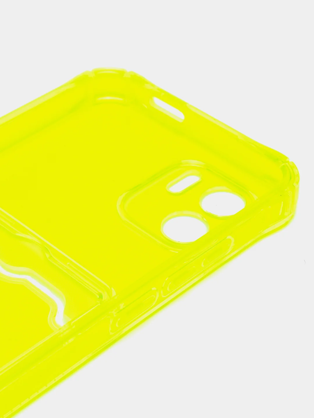 Желтый силиконовый чехол Xiaomi Redmi A1, (Сяоми Редми А1), с карманом, прозрачный