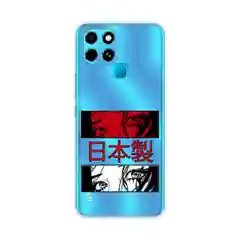 Алый чехол на Infinix SMART 6 / Инфиникс Смарт 6 прозрачный, с рисунком, защита камеры
