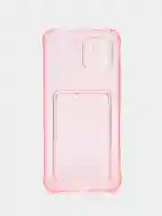 Розовый силиконовый чехол Xiaomi Redmi A1, (Сяоми Редми А1), с карманом, прозрачный