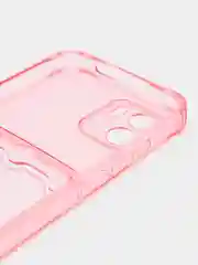 Розовый силиконовый чехол Xiaomi Redmi A1, (Сяоми Редми А1), с карманом, прозрачный
