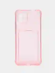 Розовый силиконовый чехол Xiaomi Redmi A1, (Сяоми Редми А1), с карманом, прозрачный