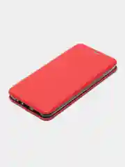 Красный чехол-книжка для Infinix Smart 6, Инфиникс Смарт 6
