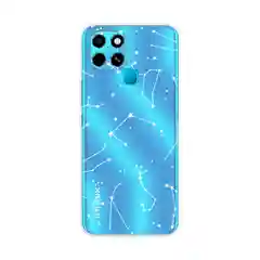 Прозрачный чехол на Infinix SMART 6 / Инфиникс Смарт 6 прозрачный, с рисунком, защита камеры