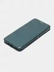 Тёмно-зелёный чехол-книжка для Infinix Smart 6, Инфиникс Смарт 6