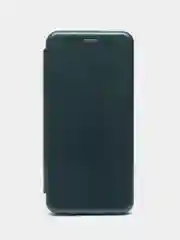 Тёмно-зелёный чехол-книжка для Infinix Smart 6, Инфиникс Смарт 6