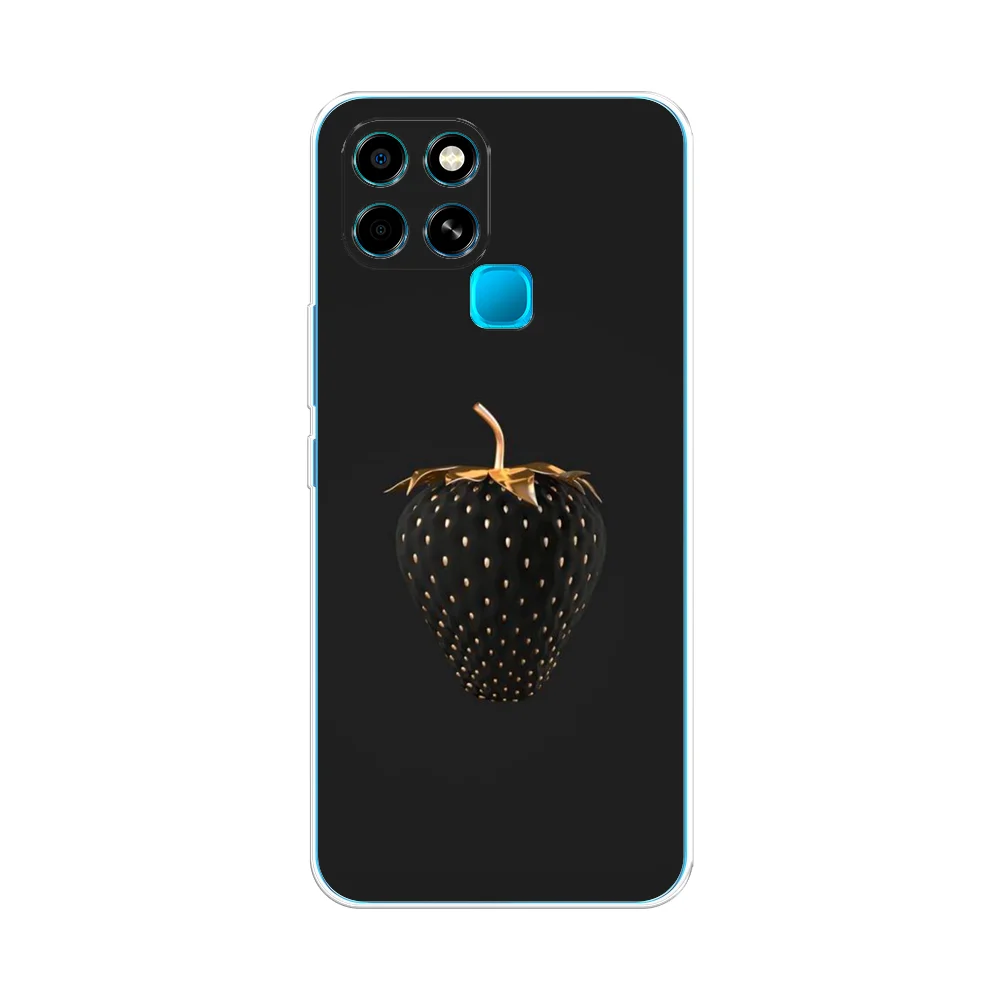 Разноцветный чехол на Infinix SMART 6 / Инфиникс Смарт 6 прозрачный, с рисунком, защита камеры