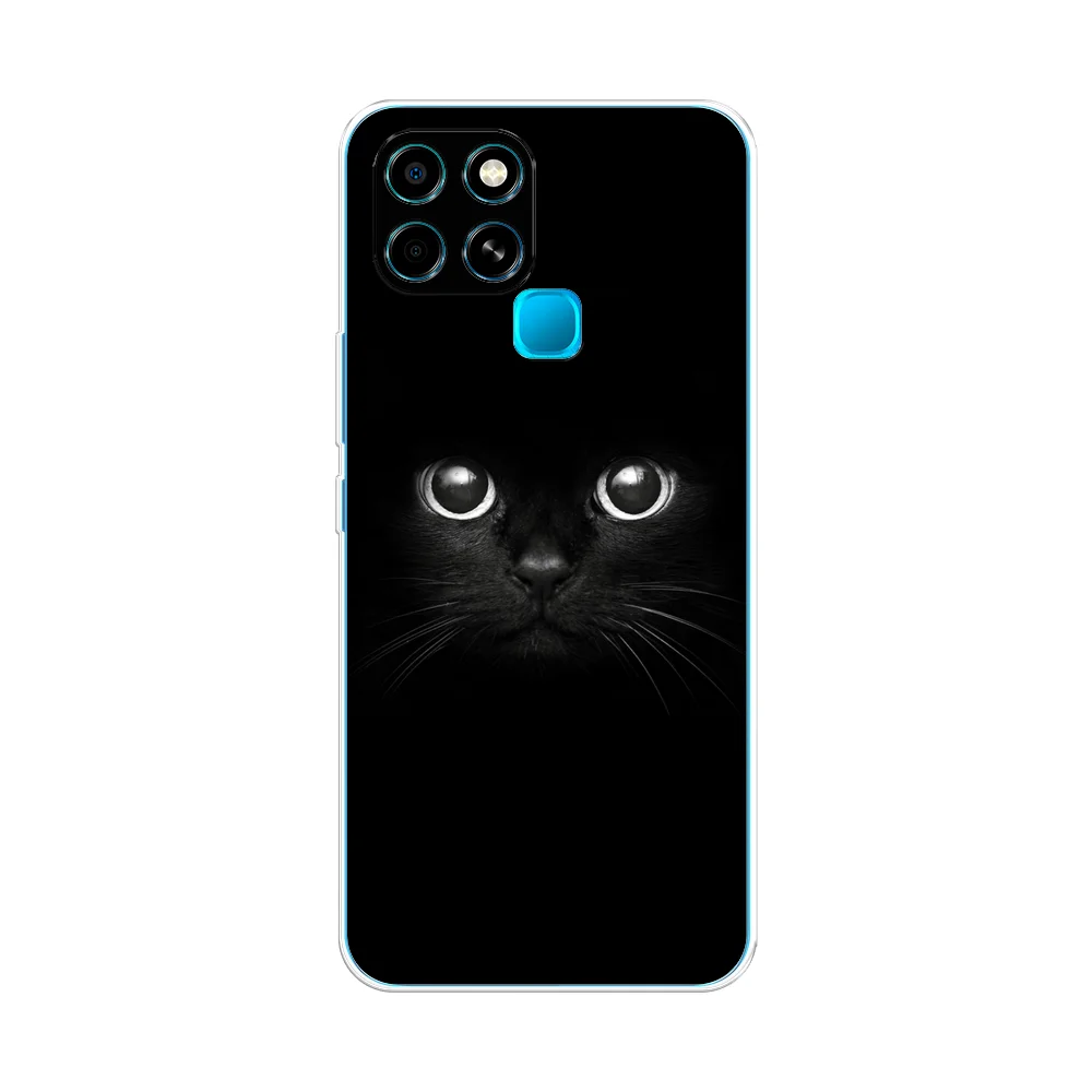 Шоколадный чехол на Infinix SMART 6 / Инфиникс Смарт 6 прозрачный, с рисунком, защита камеры