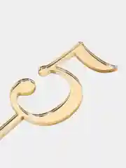 Золотой топпер #Т32 "Цифра" 0, 1, 2, 3, 4, 5, 6, 7, 8, 9 из зеркального акрила для украшения торта