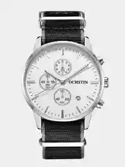 Белый мужские наручные часы Ochstin 7084C с хронографом в подарочной упаковке