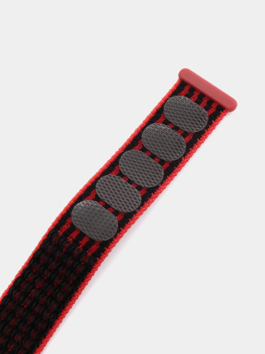 Красный ремешок нейлоновый на липучке для Xiaomi Mi Band 3, Mi Band 4, Band 5, Band 6, Mi Band 7