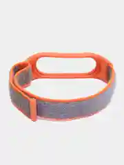 Оранжевый ремешок нейлоновый на липучке для Xiaomi Mi Band 3, Mi Band 4, Band 5, Band 6, Mi Band 7