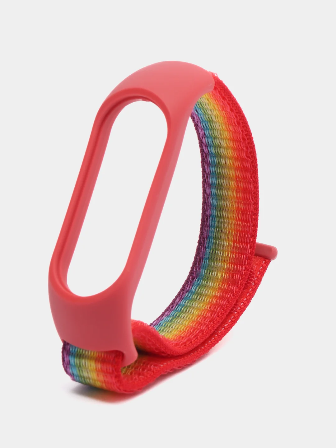 Разноцветный ремешок нейлоновый на липучке для Xiaomi Mi Band 3, Mi Band 4, Band 5, Band 6, Mi Band 7