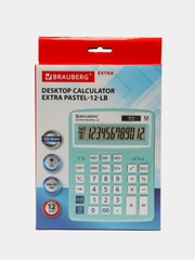 Калькулятор настольный электронный обычный Brauberg Extra Pastel-12-lb (206x155 мм)