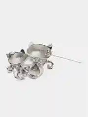 Брошь "Кошки", с эмалью